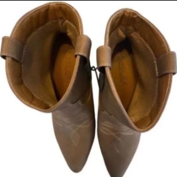 Rachel Zoe 'Rocky' dark Tan Suede Ankle NEW - Picture 4 of 7